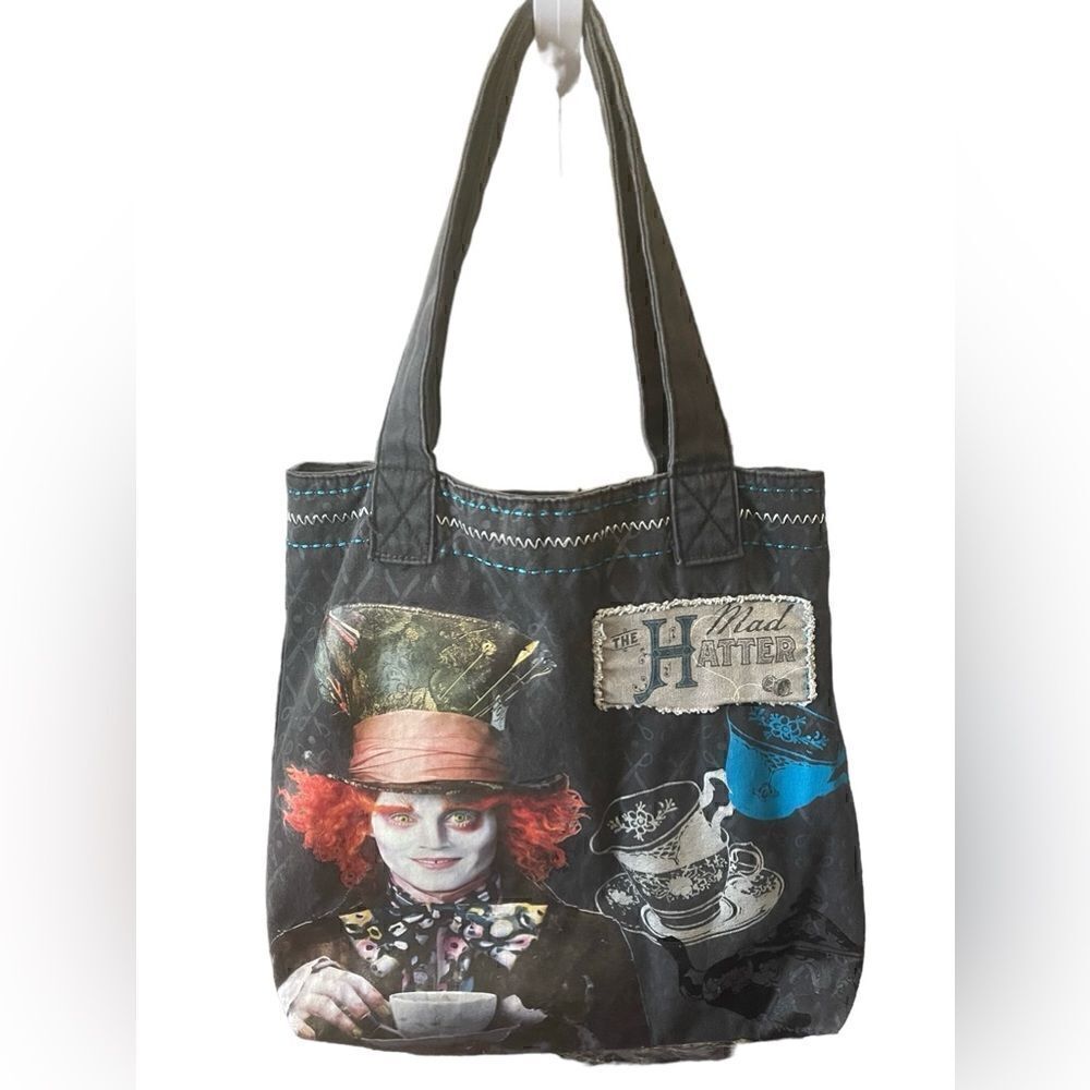 Harry Pottery Canvas Tote Bag Gray Blue